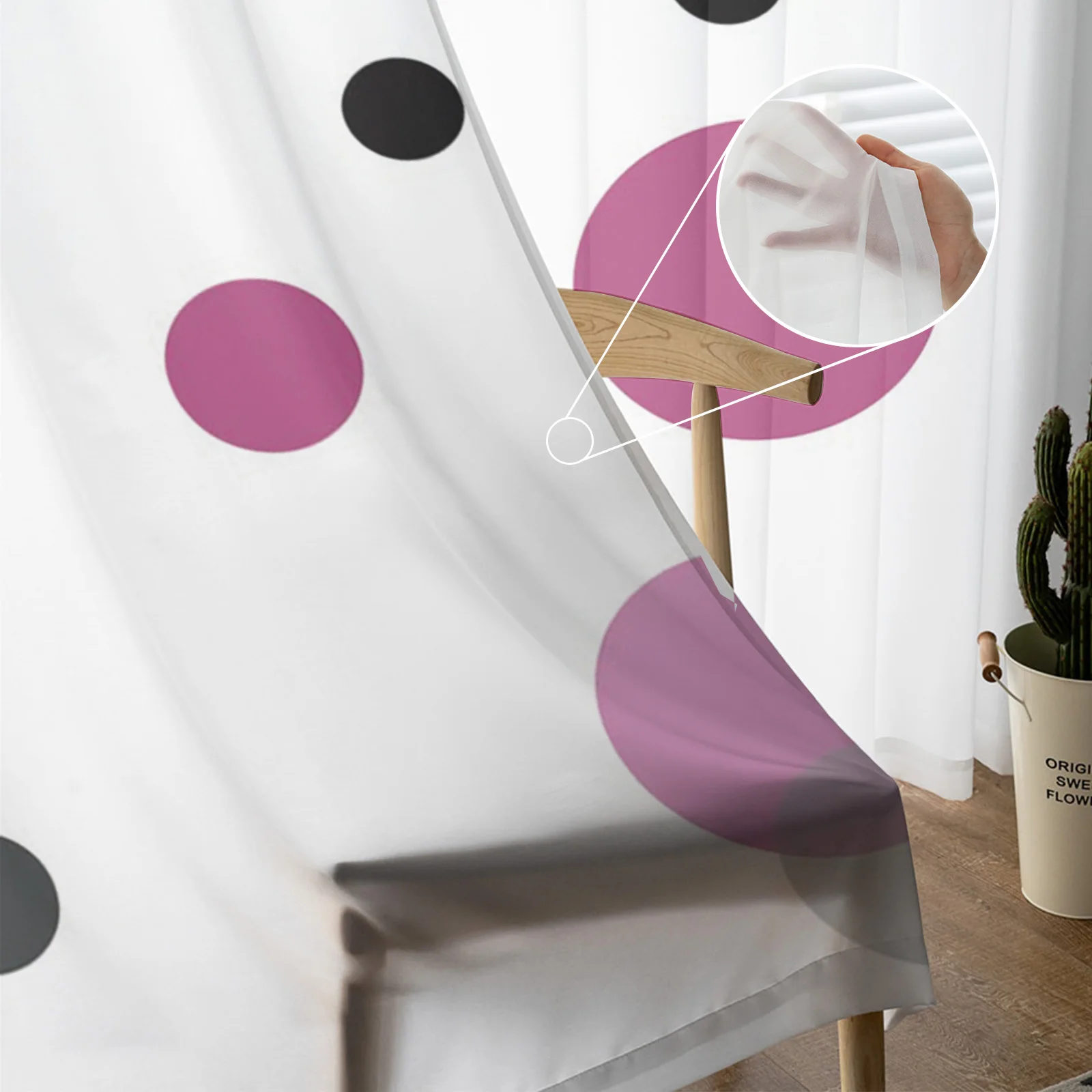 Волнистые круглые тюлевые занавески для гостиной спальни Декор шифоновая