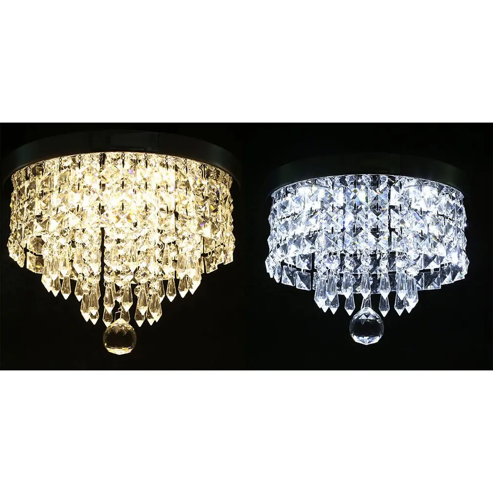 Brand New Soft lighting LED Ceiling Light Crystal lamp Mount Home Room Office Lamp Kitchen Fixture Round Shape Decoratio | Лампы и