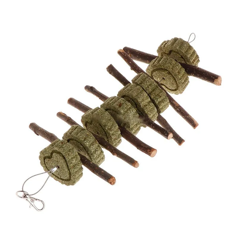 Креативная игрушка для домашних животных хомяк натуральное яблоко ветка дерева