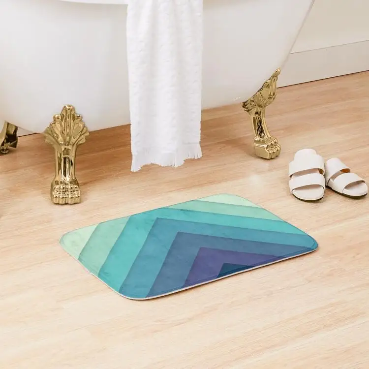 

Retro Chevrons 001 Bath Mat Anti-Slip Pad Wash Decoration Toilet Shower Room Floor Home Living Room Kitchen Bathroom Bedroom