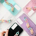 Модный Блестящий чехол с браслетом для телефона Xiaomi Redmi Note 10 Pro 9 8 Pro 10S 9S 9T 9A Mi 11 Ultra 10T Lite POCO X3 NFC X3 Pro F3