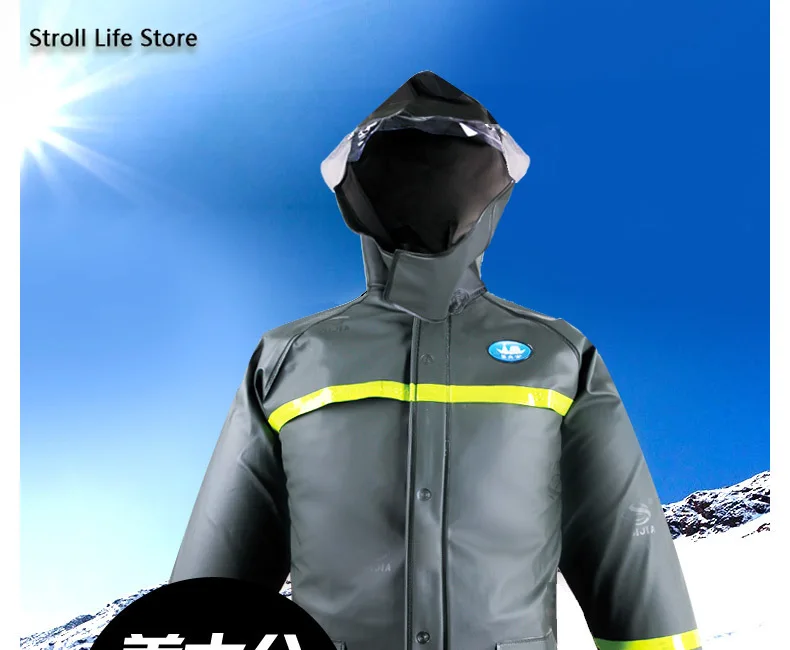 Мужской дождевик для взрослых в байкерском стиле утолщенный раздельный мужской