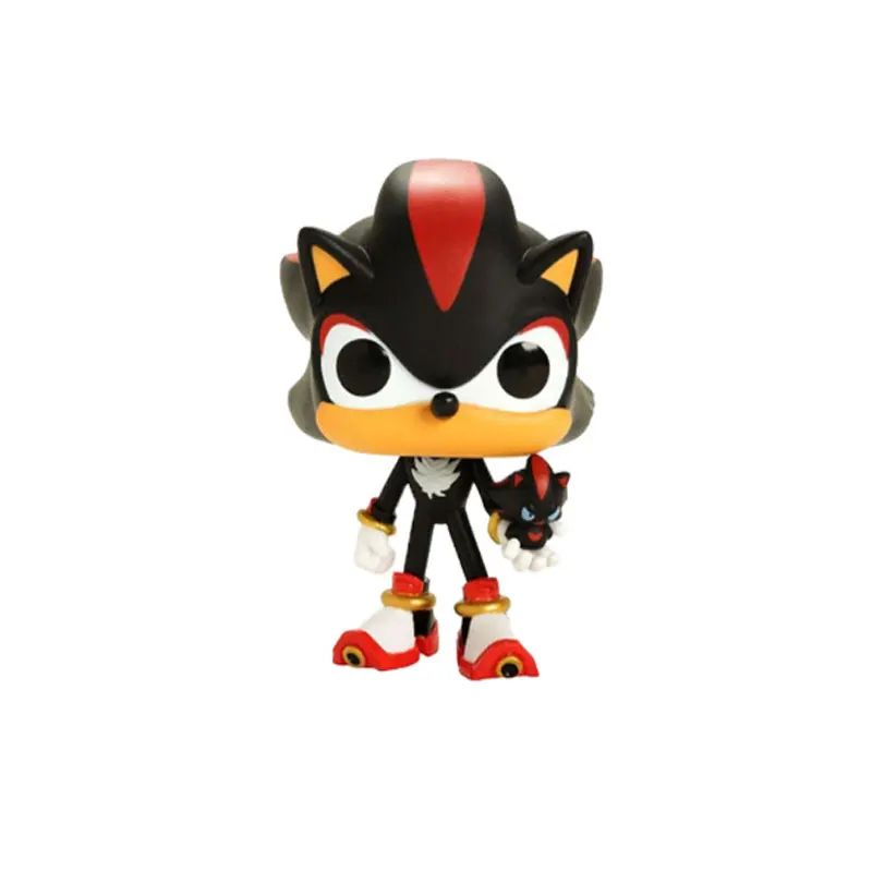 

OHMETOY Shadow Sonic For Funko Pop Anime Action Figure Toys Sonic The Hedgehog Birthday Christmas Gift 10cm Track Shipment