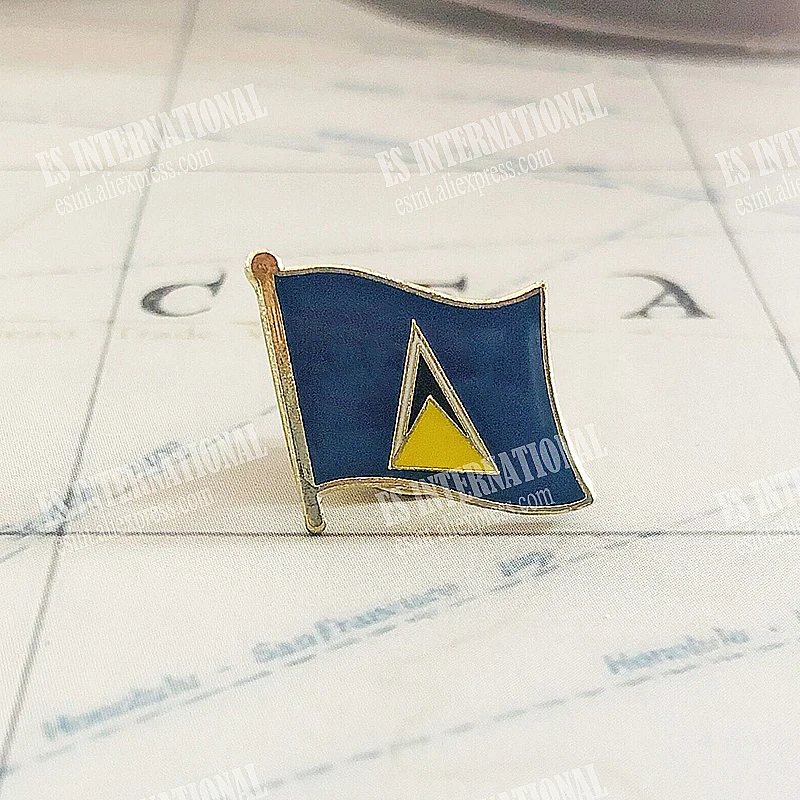 

National Flag Metal Lapel Pin Flag Pin saint Lucia