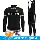 Велосипедная рубашка 2022, велосипедная Униформа MOLTENI, новая Джерси с длинным рукавом, велосипедная команда, одежда, Зимняя Термальная флисовая Мужская одежда для горного велосипеда