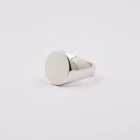 Простое овальное кольцо-значок из стерлингового серебра