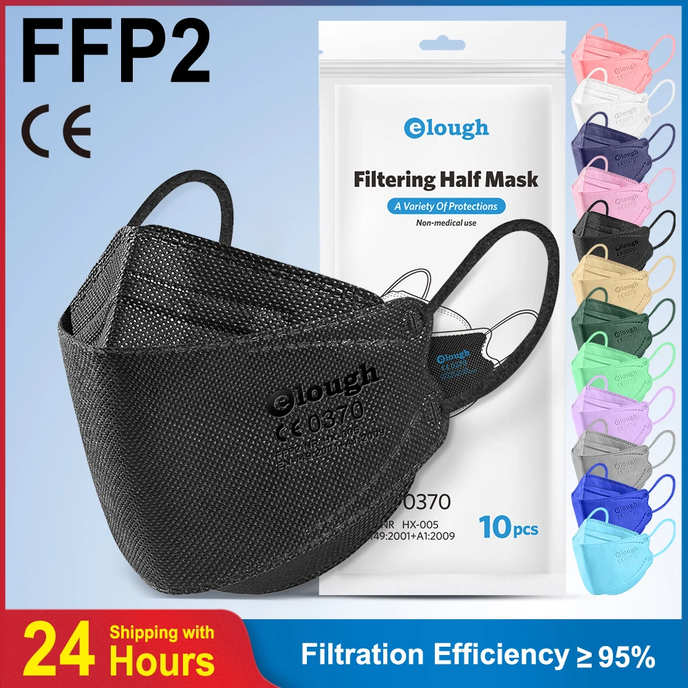 

10-100PCS FFP2 Masks Approved hygienic KN95 Mascarillas CE Respirator Filter Protective Fish Mask ffp2mask Reusable Face Masque