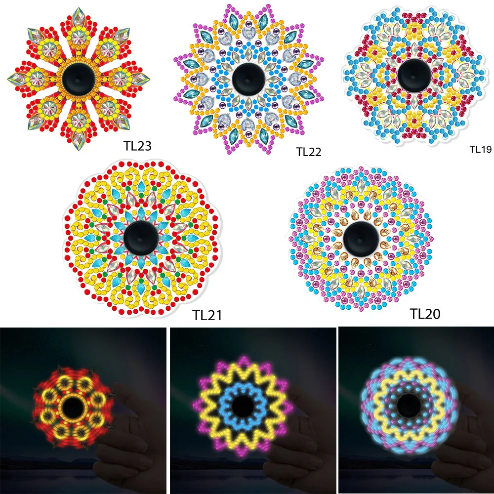 Алмазная картина &quotсделай сам&quot спиннинг флуоресцентный палец Спиннер ремесла