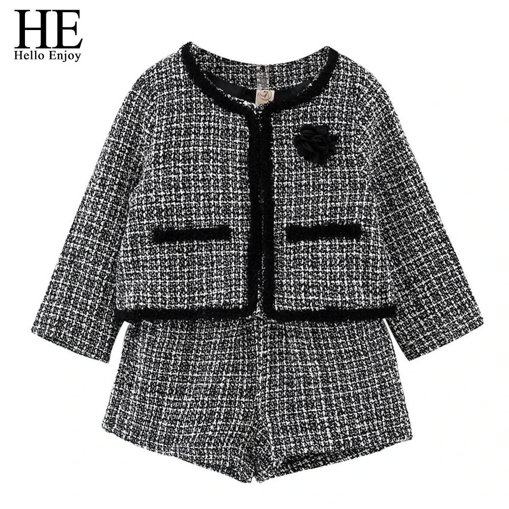 HE Hello Enjoy/детская одежда зимние детские комплекты шерстяное пальто с длинными