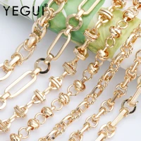 yegui c122jewelry accessoriesdiy chain18k gold plated0 3 micronshand madediy bracelet necklacejewelry making1mlot