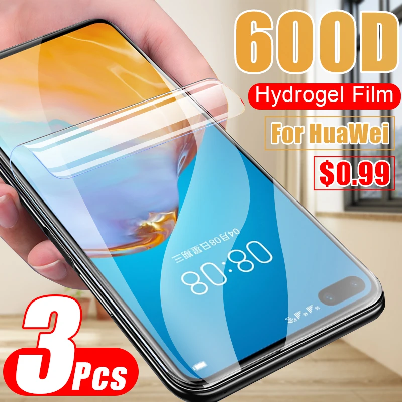Hydrogel Soft Film For Huawei P10 P20 P30 Pro P40 Lite E Screen Protector Mate 20 Protective Not Glass | Мобильные телефоны и