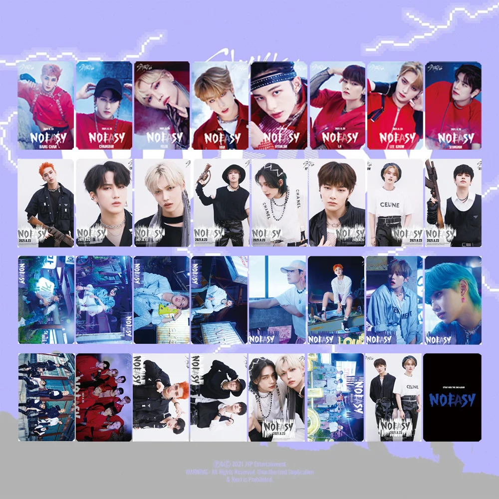 

South Korean Groups K-POP Bangtan Boys new stray kids new album NOEASY small card Lomo card postcard star peripheral supportGift