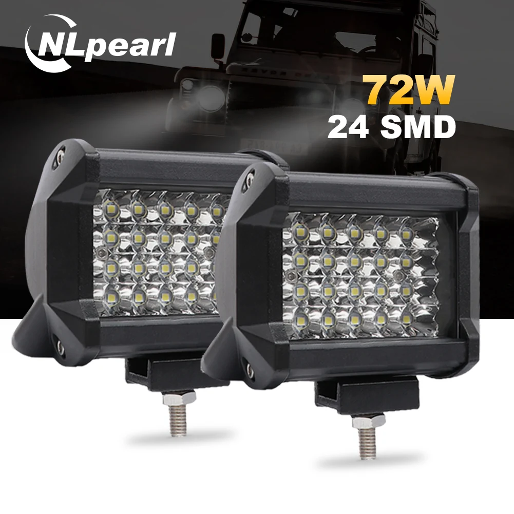 

Nlpearl 4inch 54W 72W Car Light Assembly Fog Light Driving Light for Truck Led Work Light Bar for OffRoad Tractor SUV Boat 12V