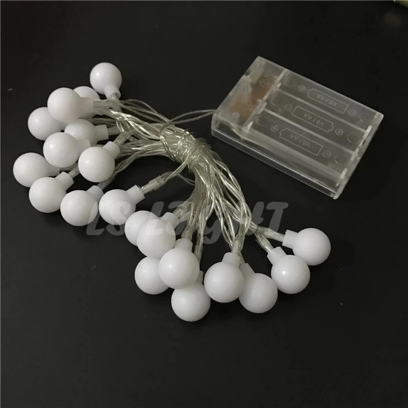

New 1.5M 3M 6M Garland Fairy LED Ball String Lights Waterproof For Christmas Tree Wedding Home Indoor Decoration Battery Powered