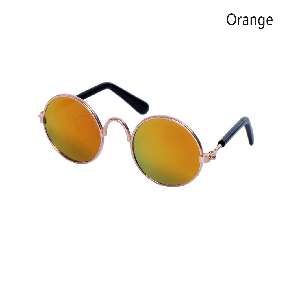 orange 1 шт. модные милые собака и кошка очки солнцезащитные очки ПЭТ защита глаз одеваются котенок уход фотографии реквизит аксессуары для домашних животных - Цвет: orange