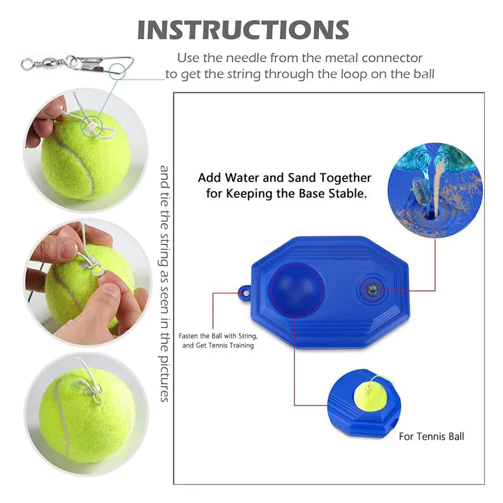 

Tennis Training Tool Self-study Rebound Ball with Trainer Baseboard Device