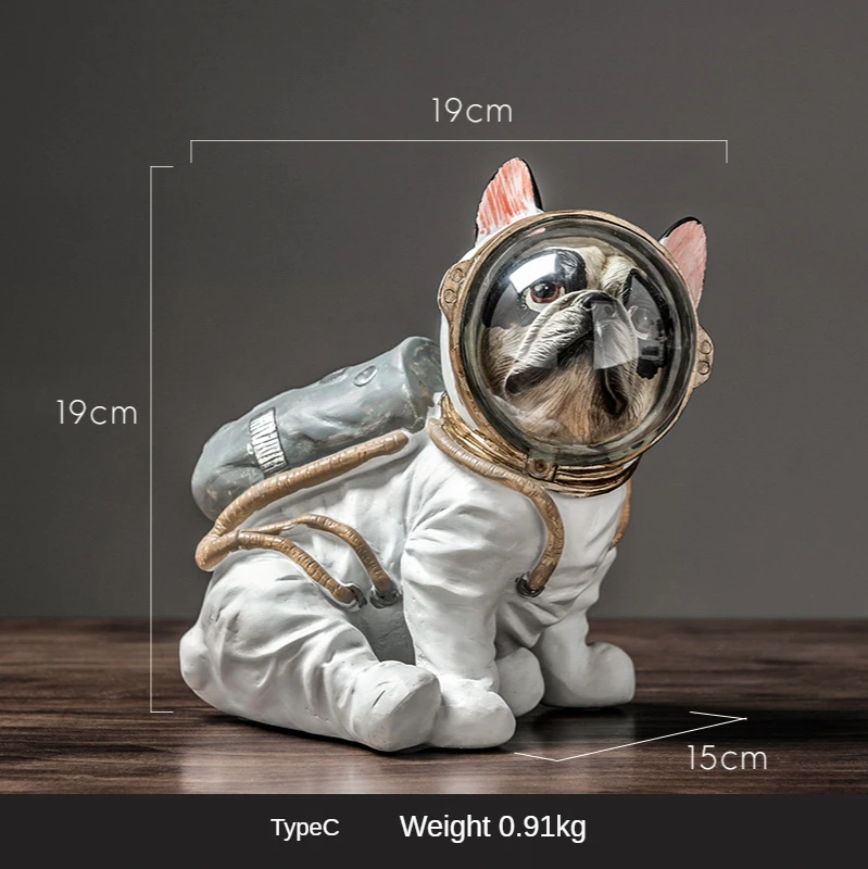 

Simple home creative space dog model Nordic living room crafts resin ornaments