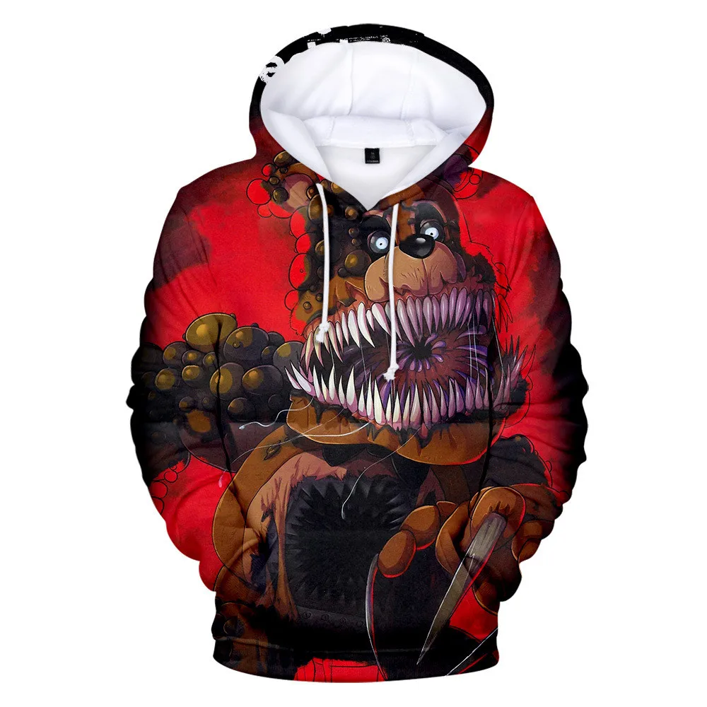 Fnaf толстовки Толстовка Five Nights At Freddy's куртка пальто весна Harajuku мультфильм Медведь FNAF Толстовка Женские кофты Fnaf
