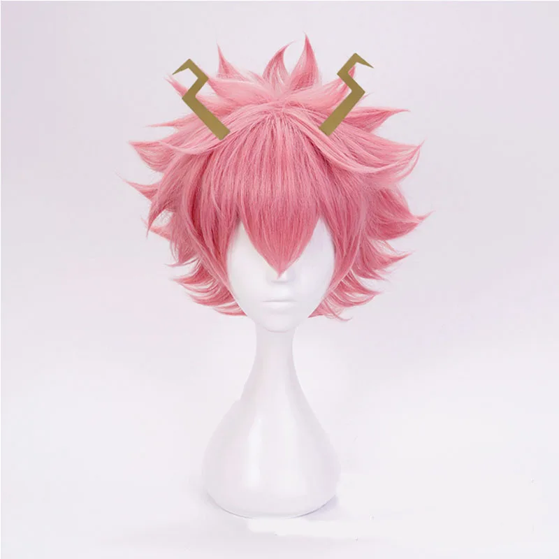MeetLife Mina Ashido парик с роговым зажимом для волос Аниме Boku No Hero My academic Косплей