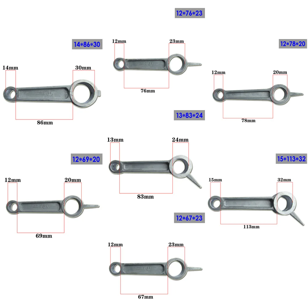 Silver Aluminum Alloy Air Compressor Connecting Link Rod 12×67×23 12×69×20 12×76×23 12×78×20 13×83×24 For | Обустройство