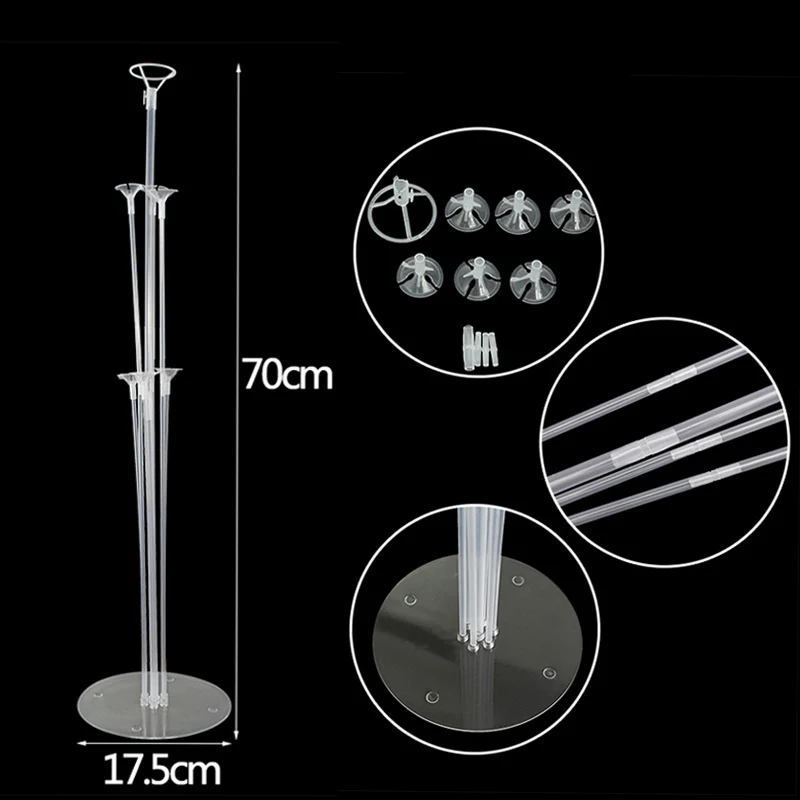 1 Набор 7 трубок воздушный шар стенд держатель для шарика колонны конфетти