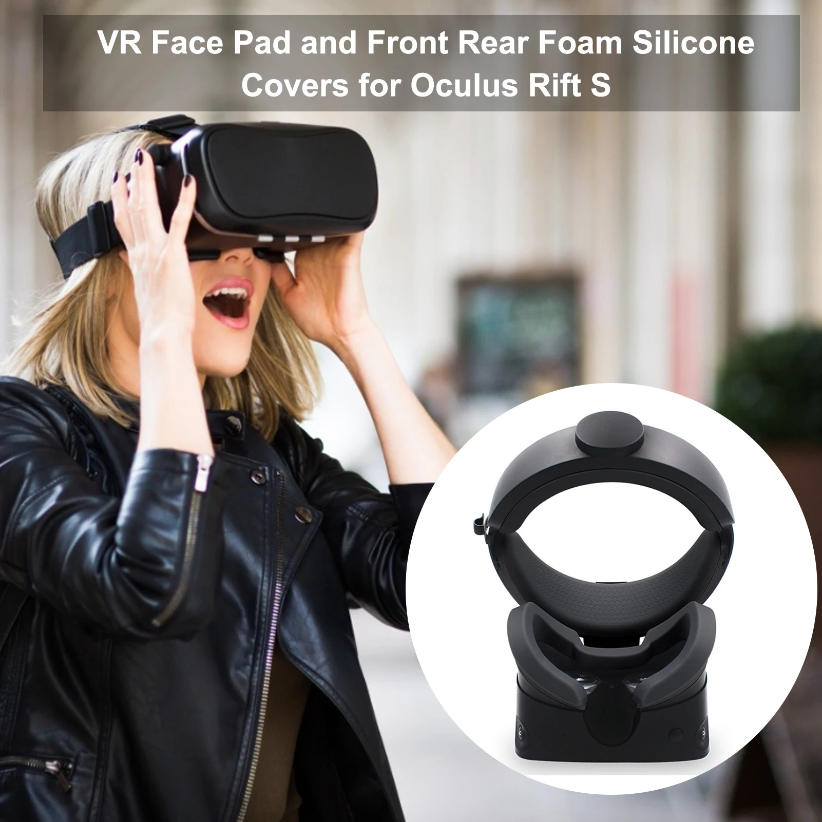 3 In1 Очки виртуальной реальности VR Подушечка для лица и спереди сзади пены