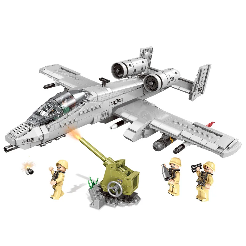 

XINGBAO 06022 Military The A10 Fighter Building Blocks Thunderbolt II Warthog DIY Plane Bricks Toys Gift For Children