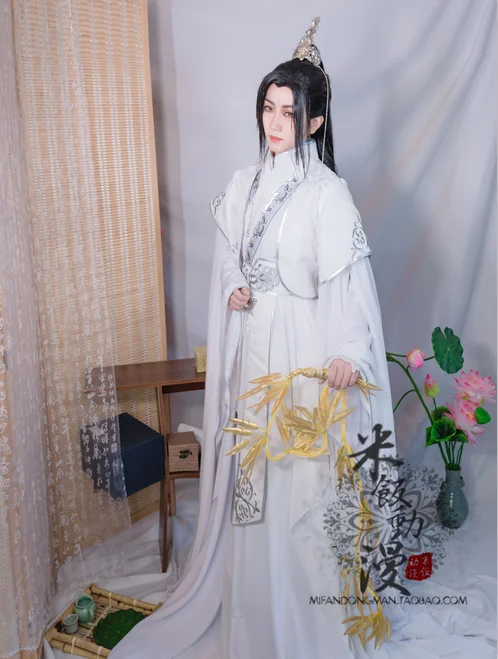 Костюм унисекс для косплея Tian Guan Ci Fu белый костюм ханьфу из китайского