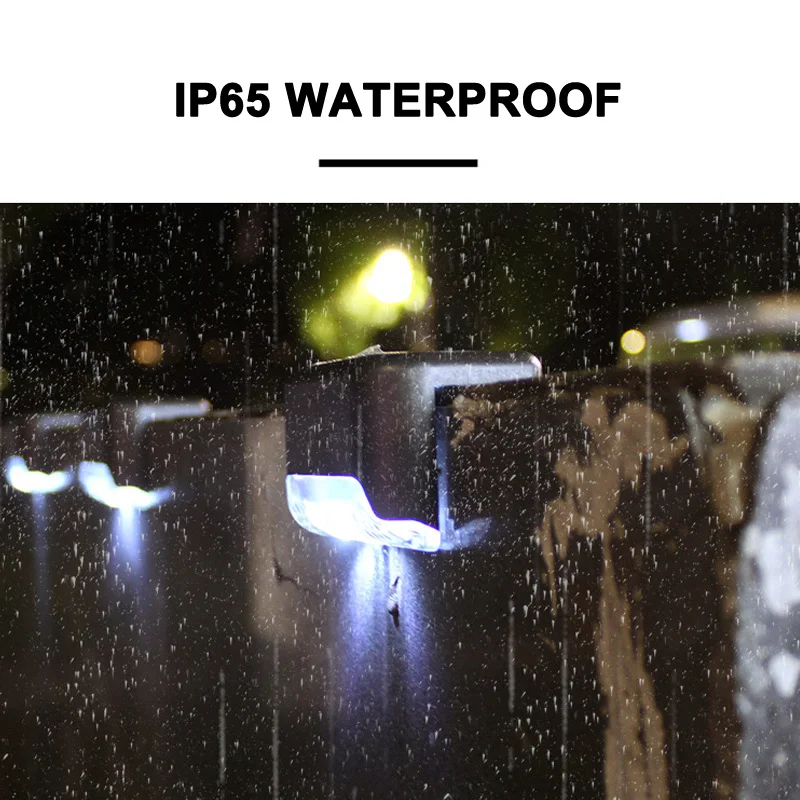 Экономичный пакет из 4 солнечных батарей светодиодный светильник забор рок лампа