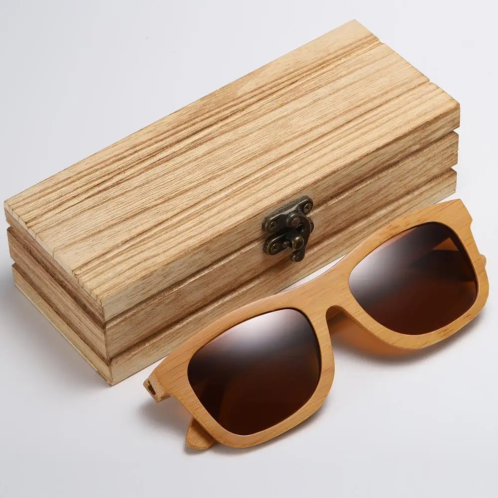 GM винтажные бамбуковые деревянные солнцезащитные очки ручной работы