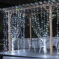 3x3 led icicle fairy light plug eu garland curtain led string lamp christmas outdoorindoor decoration for xmas wedding hallowen