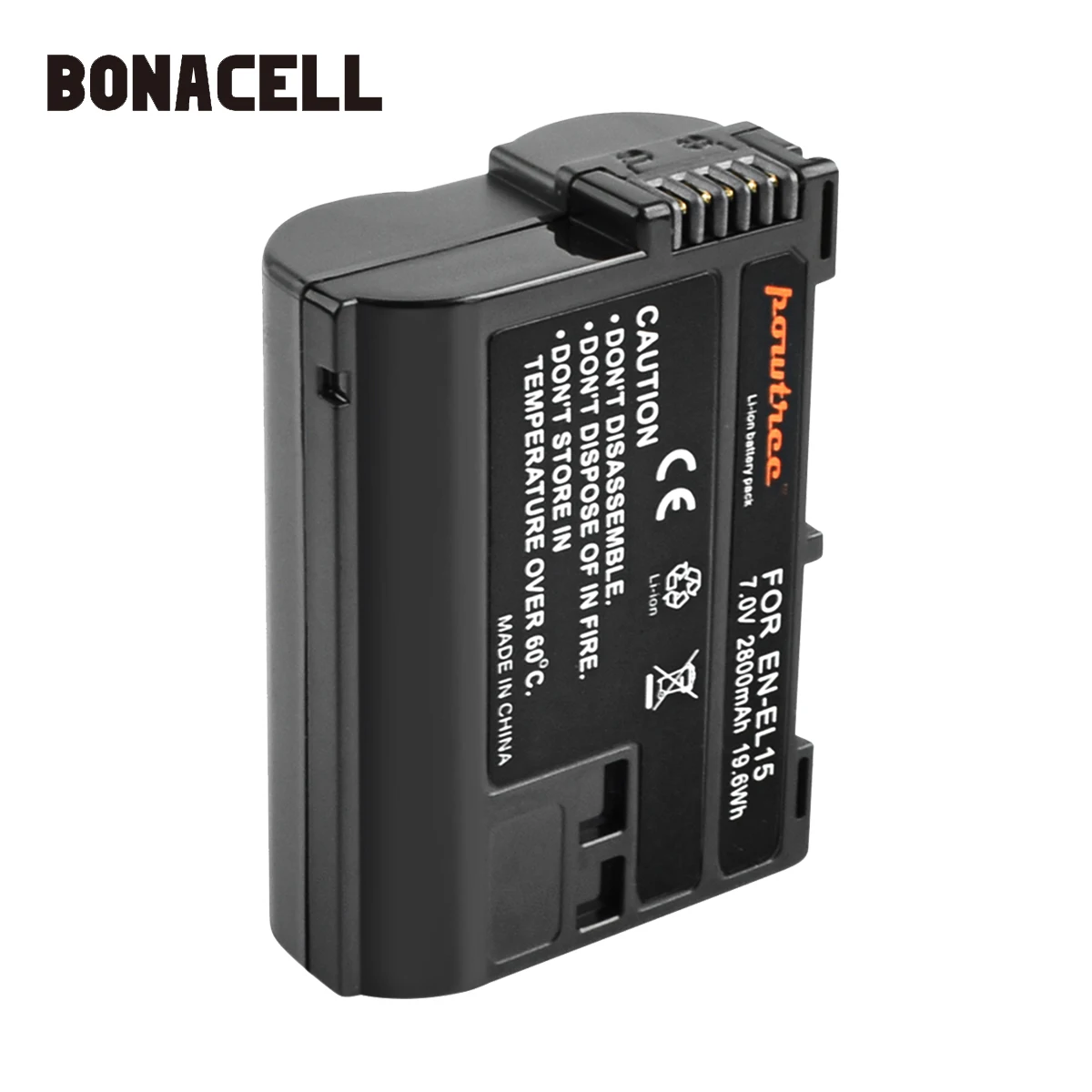 Bonacell 2800 мА/ч, EN-EL15 ENEL15 RU EL15 Камера Батарея для цифровых зеркальных фотокамер Nikon D600 D610 D800 D800E D810 D7000 D7100 D7200 L50 - Цвет: 1 Pack Battery