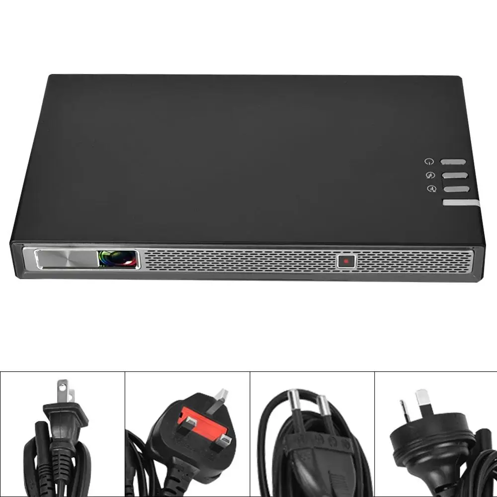 Умный проектор HD 1080P DLP портативный домашний мини HDMI совместимый с USB для