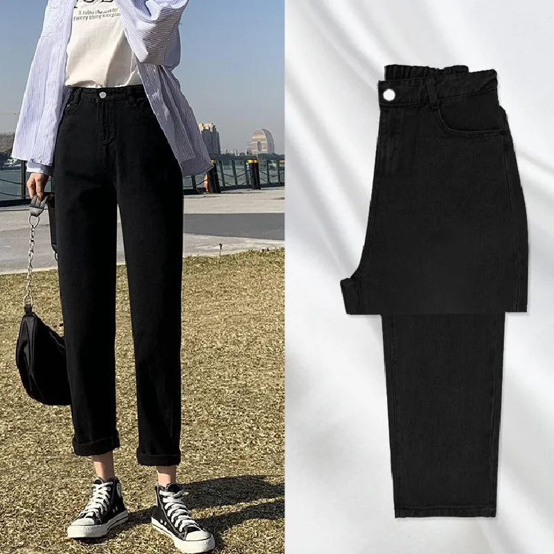 

Baggy Mom Jeans Thin New Style Straight Loose High Waist Daddy Capri Radish Ankle-Length Cargo Pants Women Fall 2020 Women