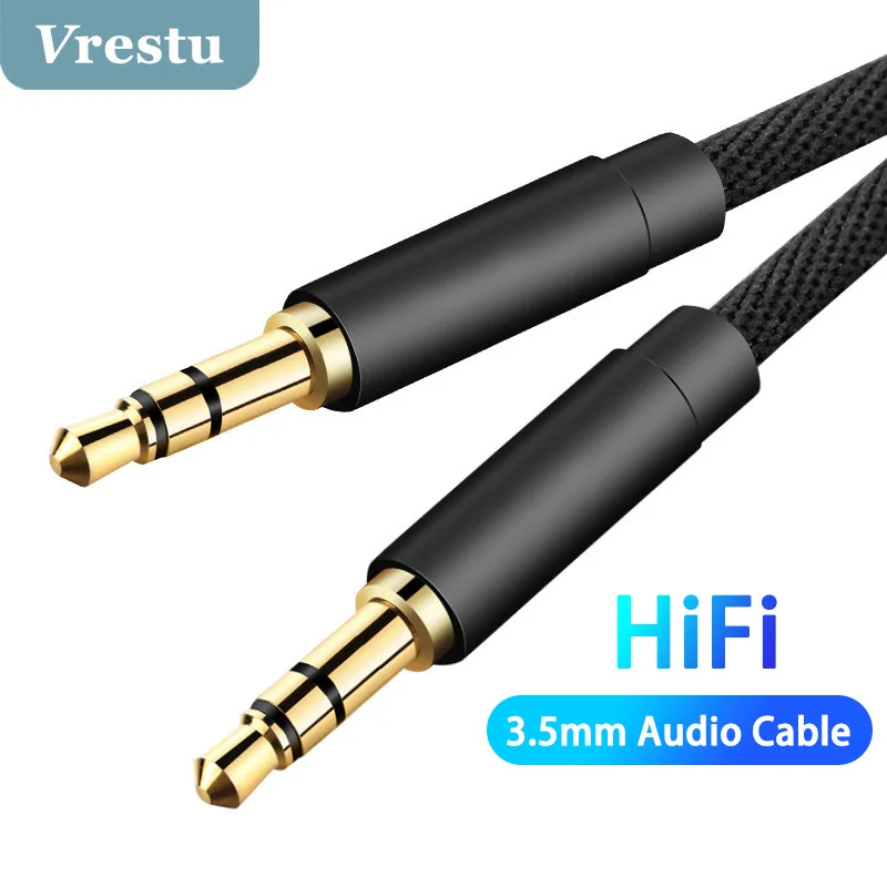 

3.5mm Jack Audio Cable Jack 3 5 Male to Male Hifi Audio Line for Samsung Xiaomi PC Car Headphone Speaker Kable Aux Speaker Cord