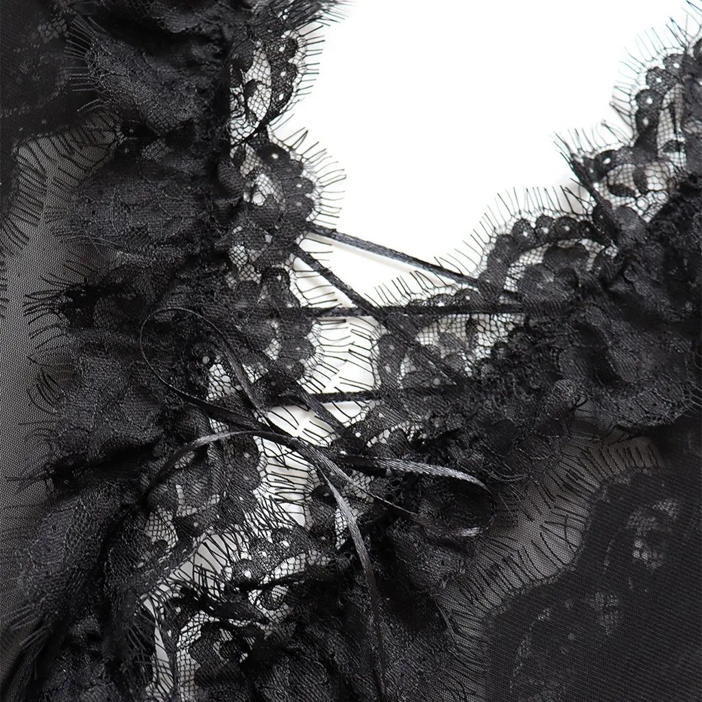 Летний женский эротический сексуальный Babydoll ночное белье Кружевное боди с