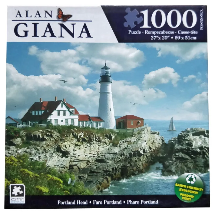 With gift box J. Charles 1000 шт. Пазлы 2" X 20" Животные и рама для пейзажа бумажные головоломки игрушки для детей/молодых/взрослых сборные части вместе - Цвет: With gift box