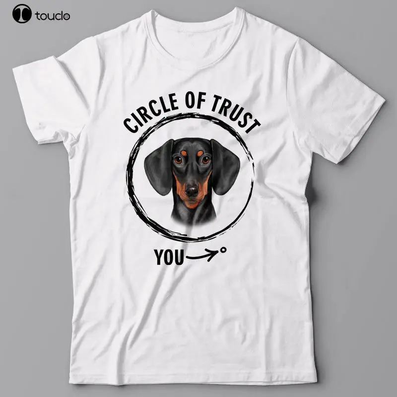 

2019 New Pure Cotton Short Sleeves Hip Hop O-Neck T Shirt Circle of Trust - Dachshund - Gift for Dog Lover Streetwear Tees