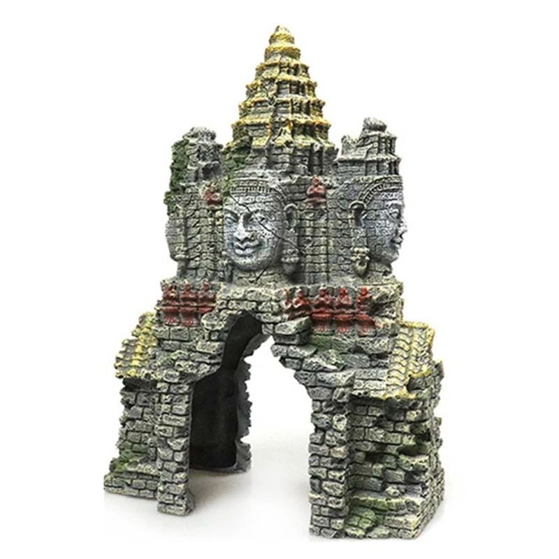 

Ancient Cambodian Erawan Statue Fish Tank Landscaping Ornament Simulation Crafts Dropshipping