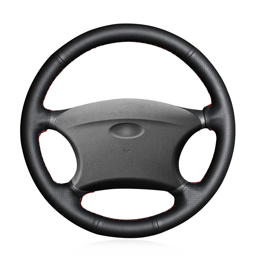 

Hand Sew Black Genuine Leather Car Steering Wheel Cover for Chevrolet Niva 2002 2003 2004 2005 2006-2009 Lada 2110 2011-2014
