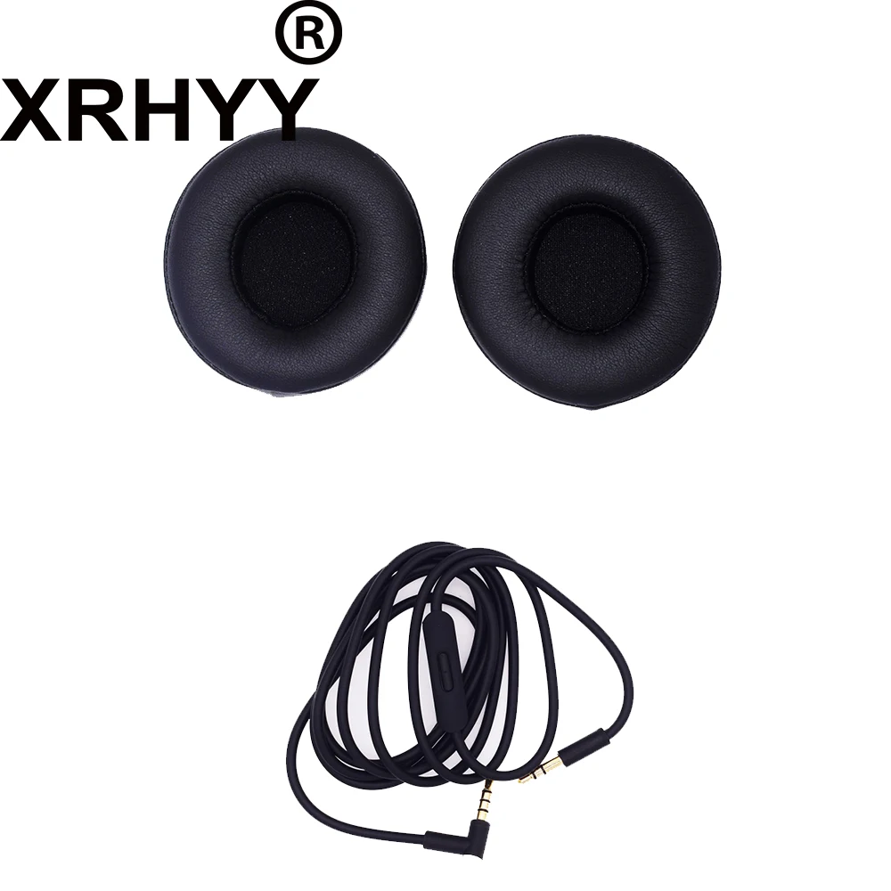 Черные Сменные подушечки для подушек + Aux аудио кабель с микрофоном Beats Solo 2
