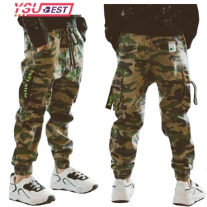 2022 Boys Camouflage Joggers Casual Cargo Pants for Boys Kids Cotton Trousers Clothes Teenage Boys J in India