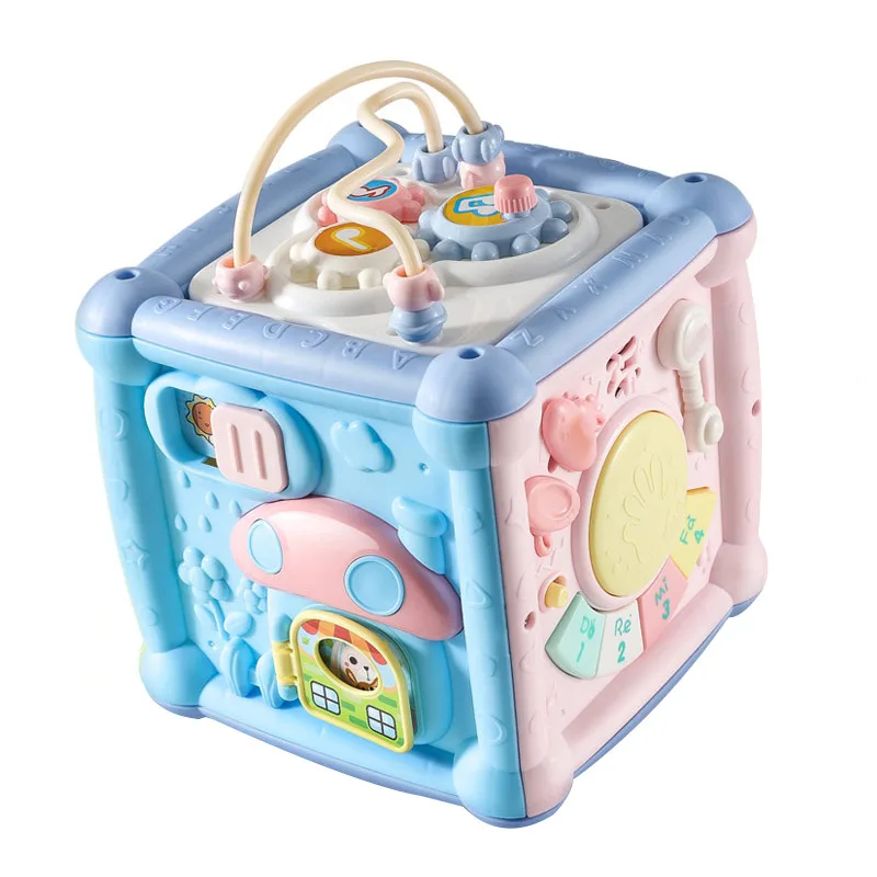 

Multifunctional Baby Music Box Baby Hand Drum Toy Piano Geometric Matching Blocks Treasure Box Educational Toys