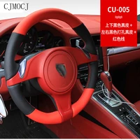 for porsche cayenne panamera 911 boxster macan hand stitched leather suede car steering wheel cover interior car accessories