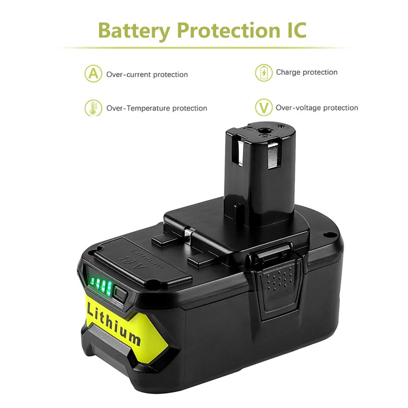Новый литий ионный аккумулятор высокой емкости 18 в 28000 мАч для Ryobi Hot P108 RB18L40