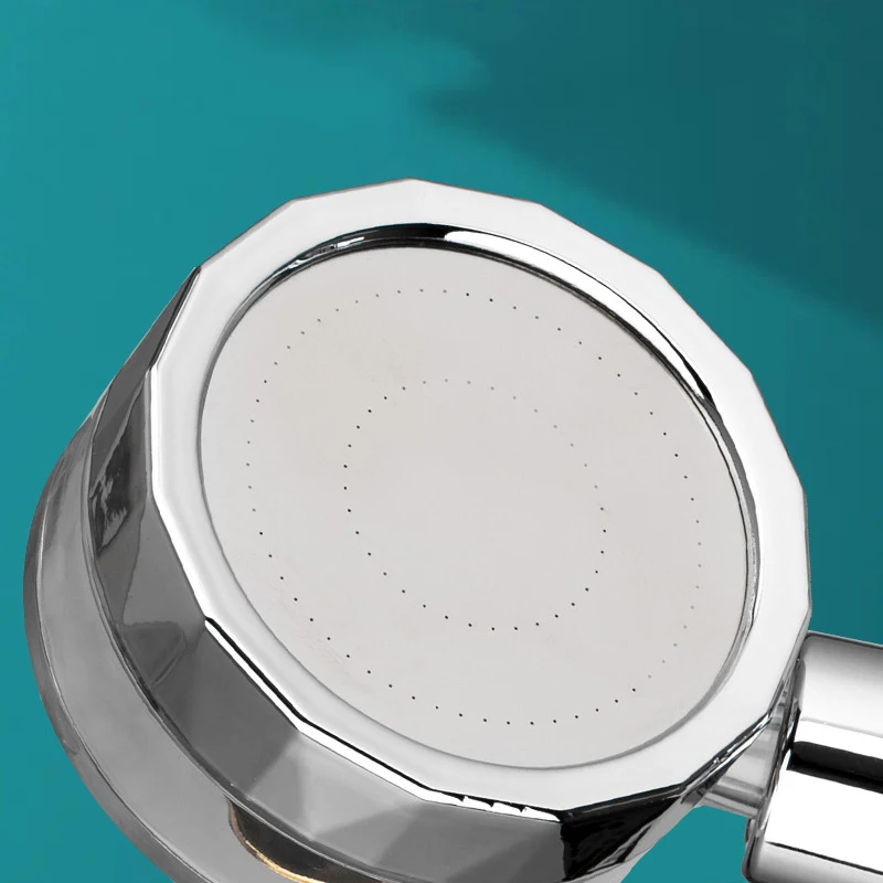 high pressure spray nozzle 360 degrees rotating rainfall water saving with small fan hand held shower head bathroom accessories free global shipping