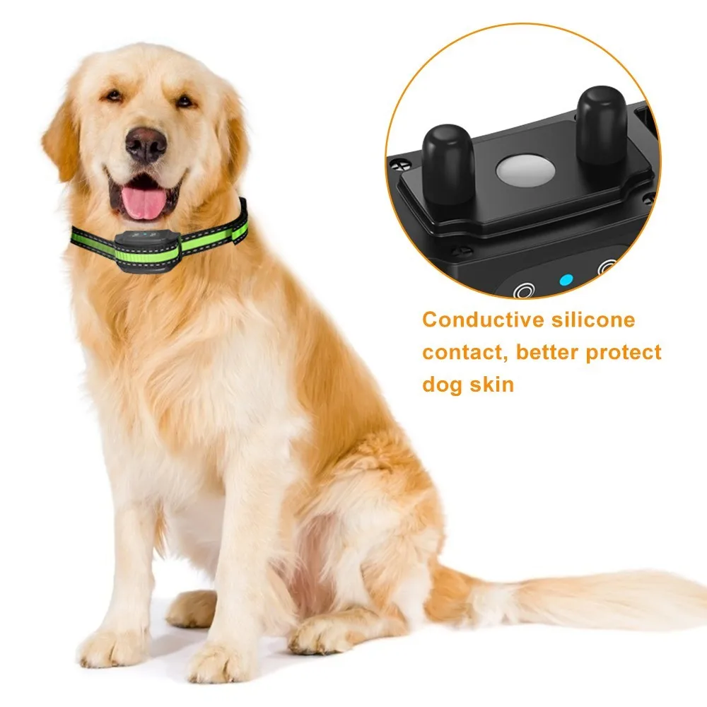 

Pet Dog Electronic Training Collar Rechargeable Waterproof Adjustable Shock Vibration Sound Stop Barking Collar for All Dogs