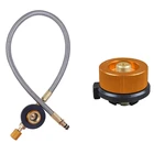 Адаптер горелки для кемпинга на открытом воздухе, туристическая плита, Раздельный разъем, автоматическое выключение, газовый картридж, емкость