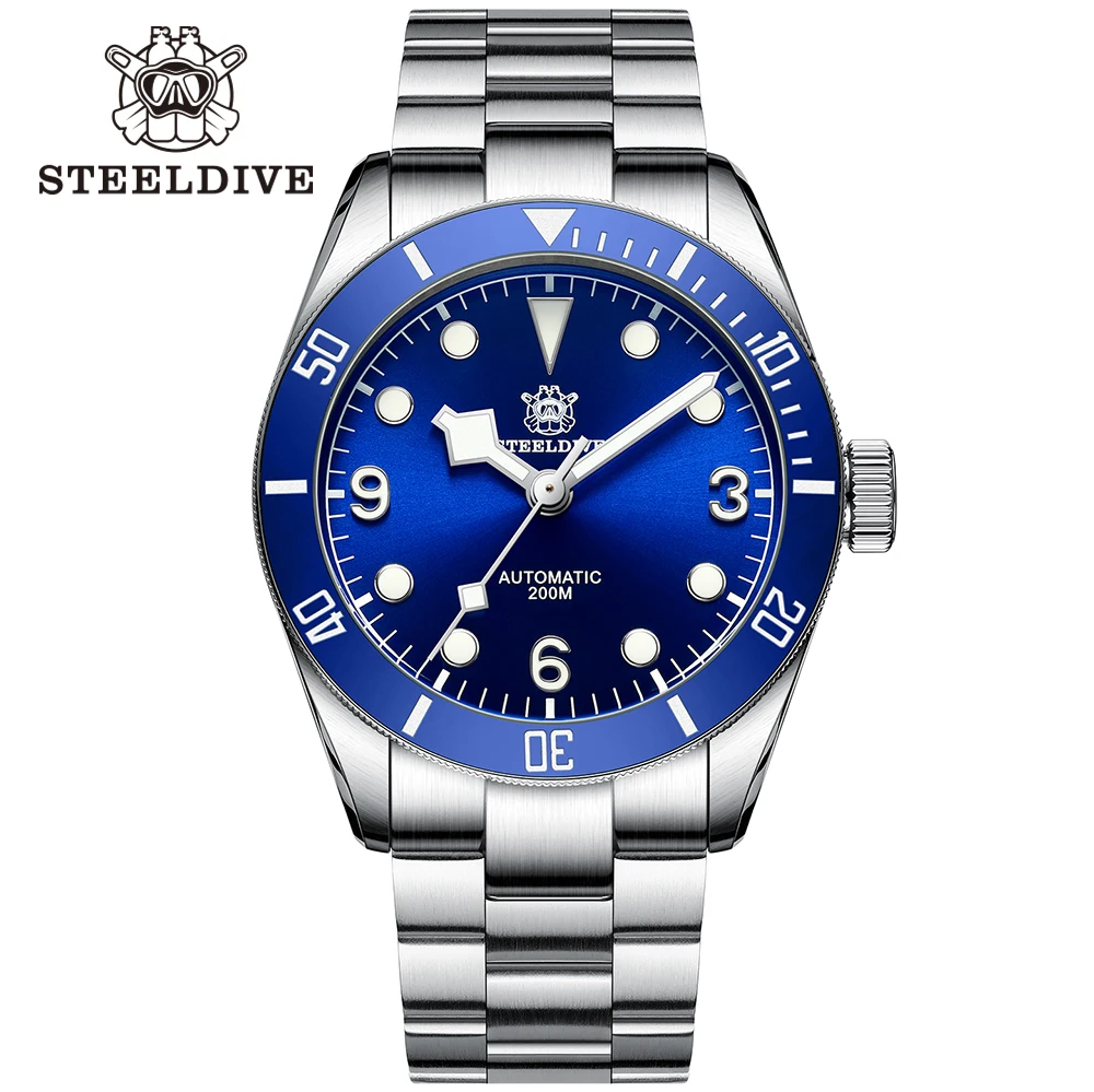 

Steeldive Watch SD1958 20Bar BGW9 Luminous Mechanical Watch NH35 Sapphire Crystal Men Automatic Wristwatches Ceramic Bezel