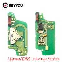 keyyou for peugeot 207 208 307 308 408 citroen c2 c3 c4 c5 ask car remote key electronic circuit board 2 button ce0523 ce0536